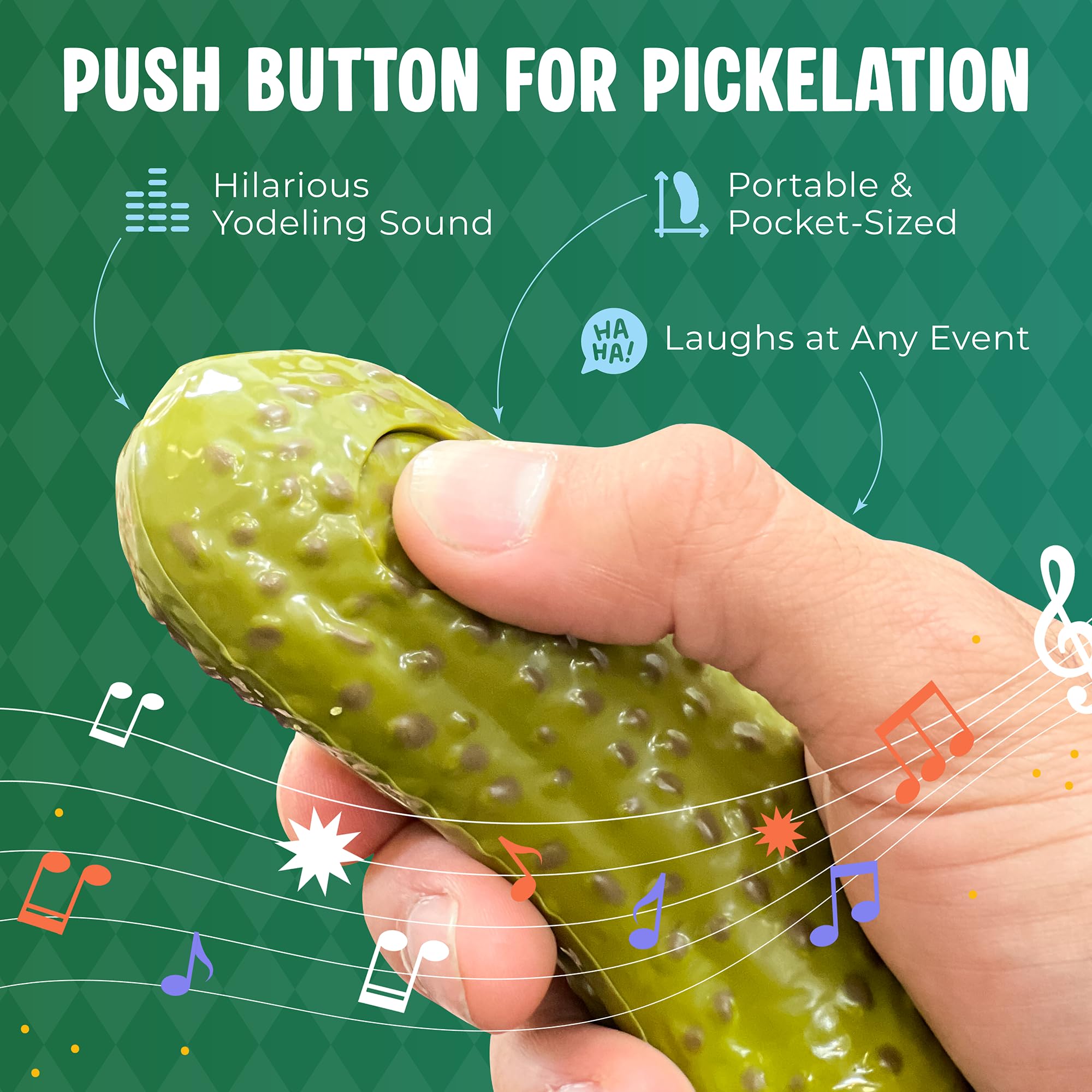 DR DINGUS Yodeling Pickle singing action brings playful vibes to parties.