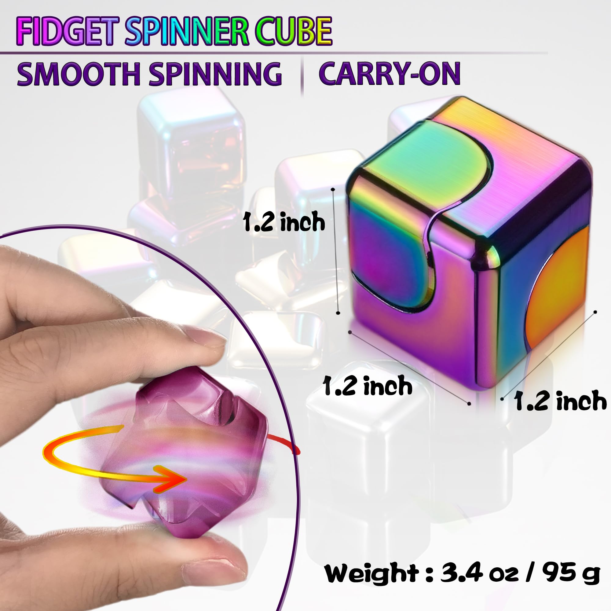 Dr.Kbder fidget spinner cube pocket-friendly design for on-the-go anxiety relief.