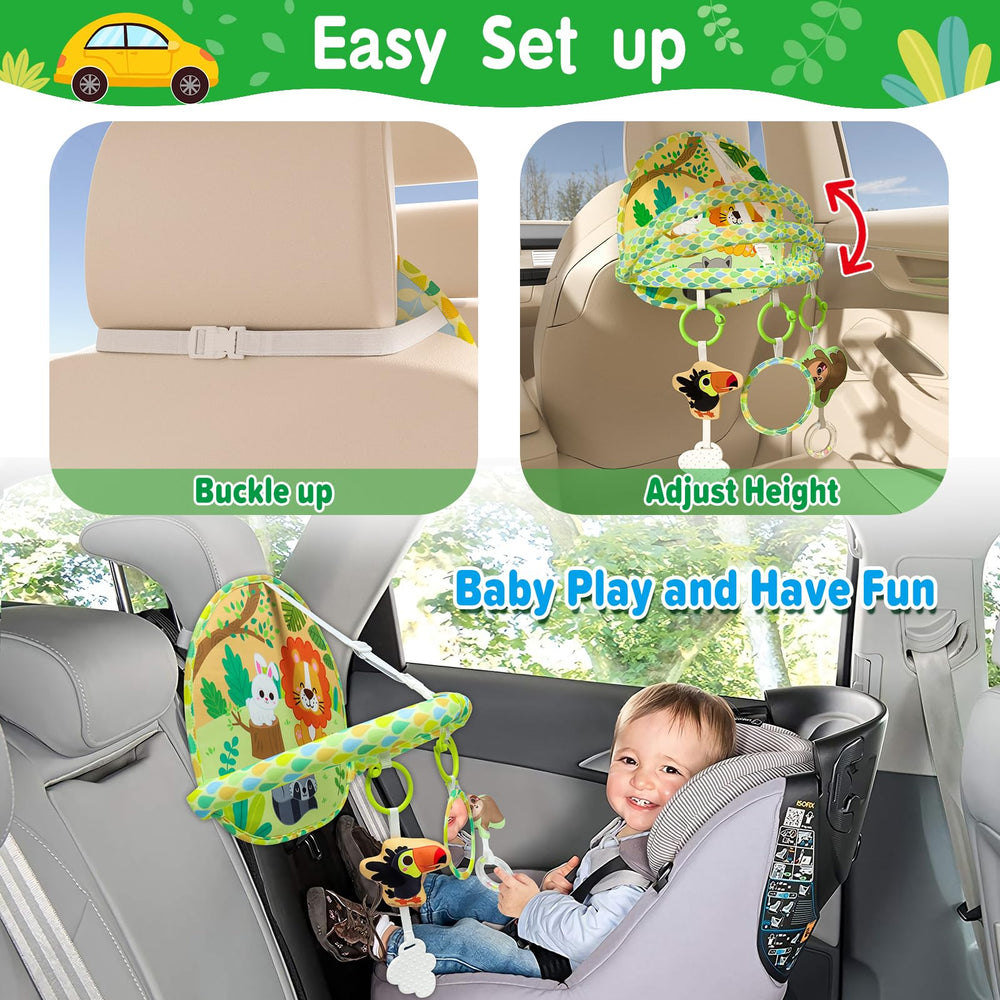 Dr.Rapeti Baby Car Seat Toy soft mirror for visual exploration