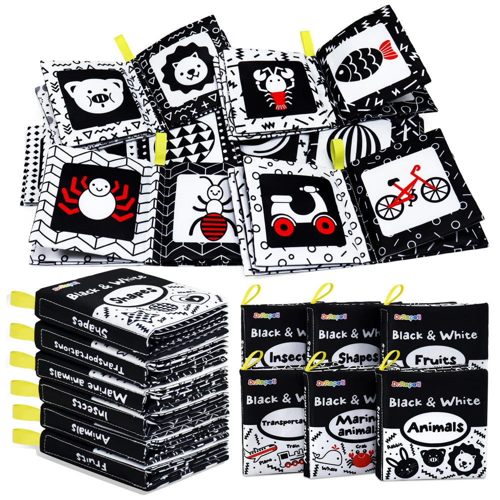 Dr.Rapeti soft cloth book set with fruits for sensory bath time exploration