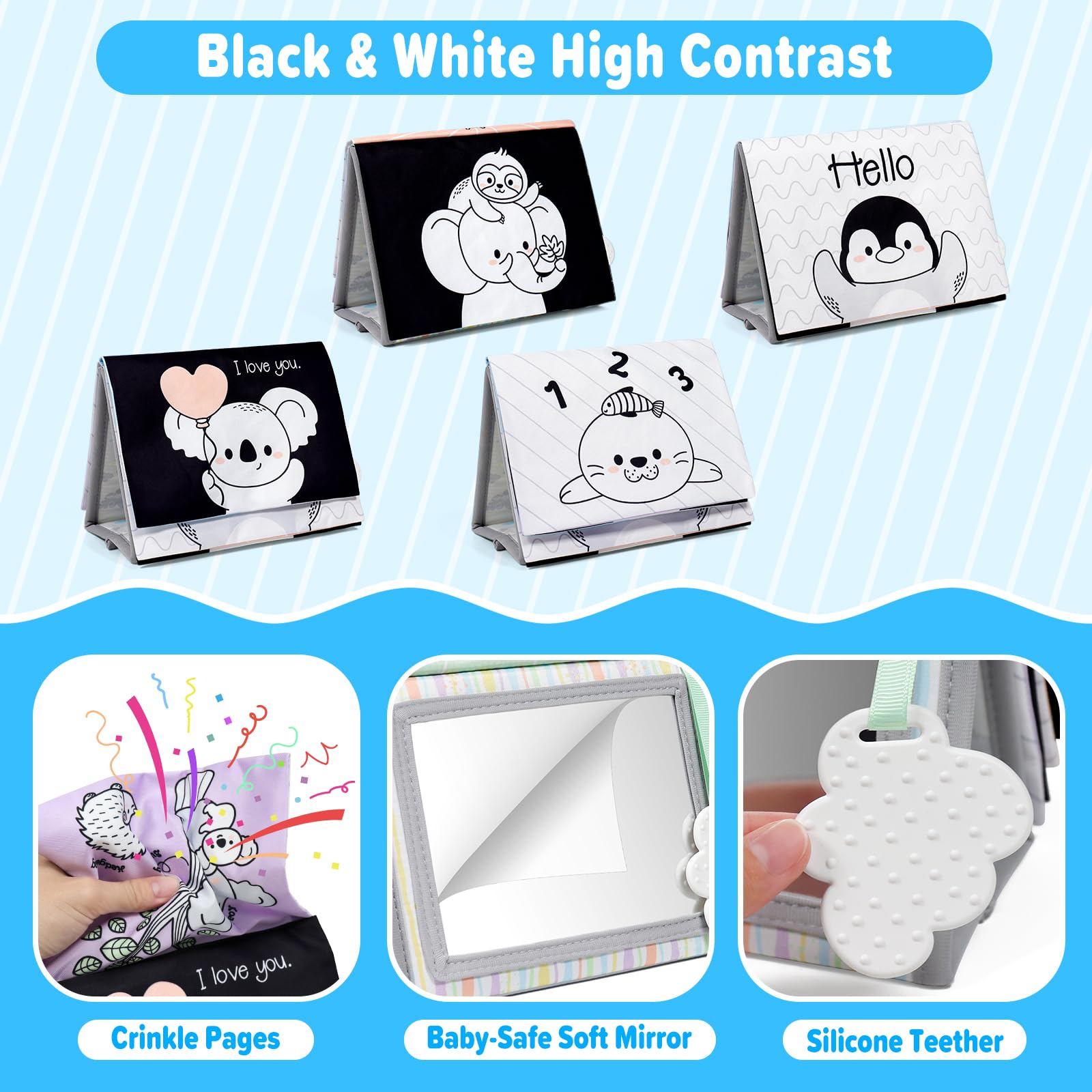 Montessori-inspired high-contrast visuals in Dr.Rapeti book support early tracking