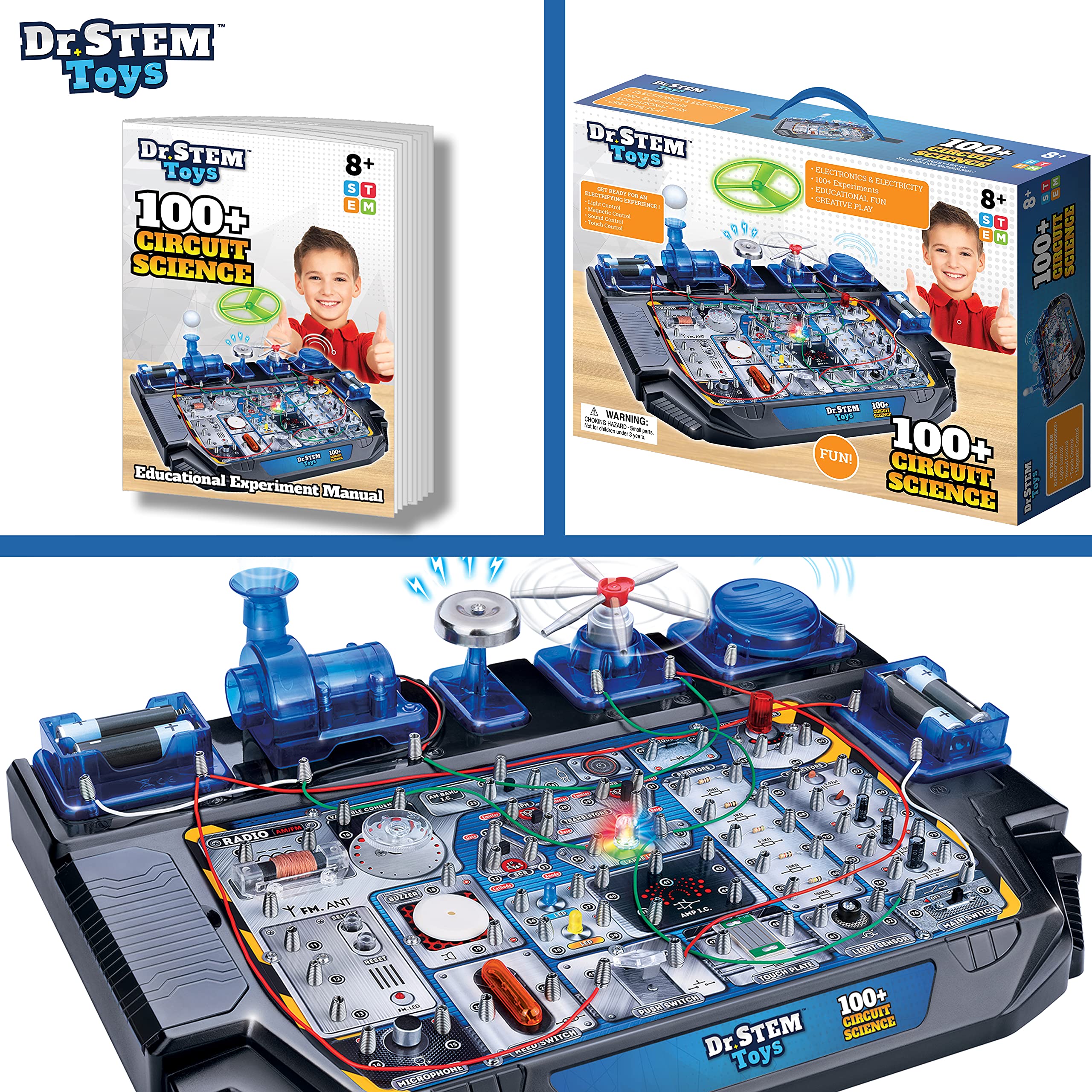 Dr. STEM Toys Circuit Science Kit – motorized action adds dynamic play and experimentation.