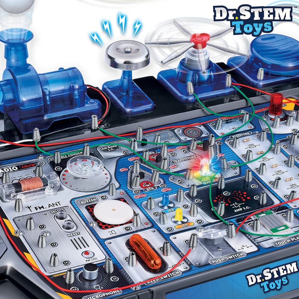 Dr. STEM Toys Circuit Science Kit – working radio feature demonstrates signal basics for learners.
