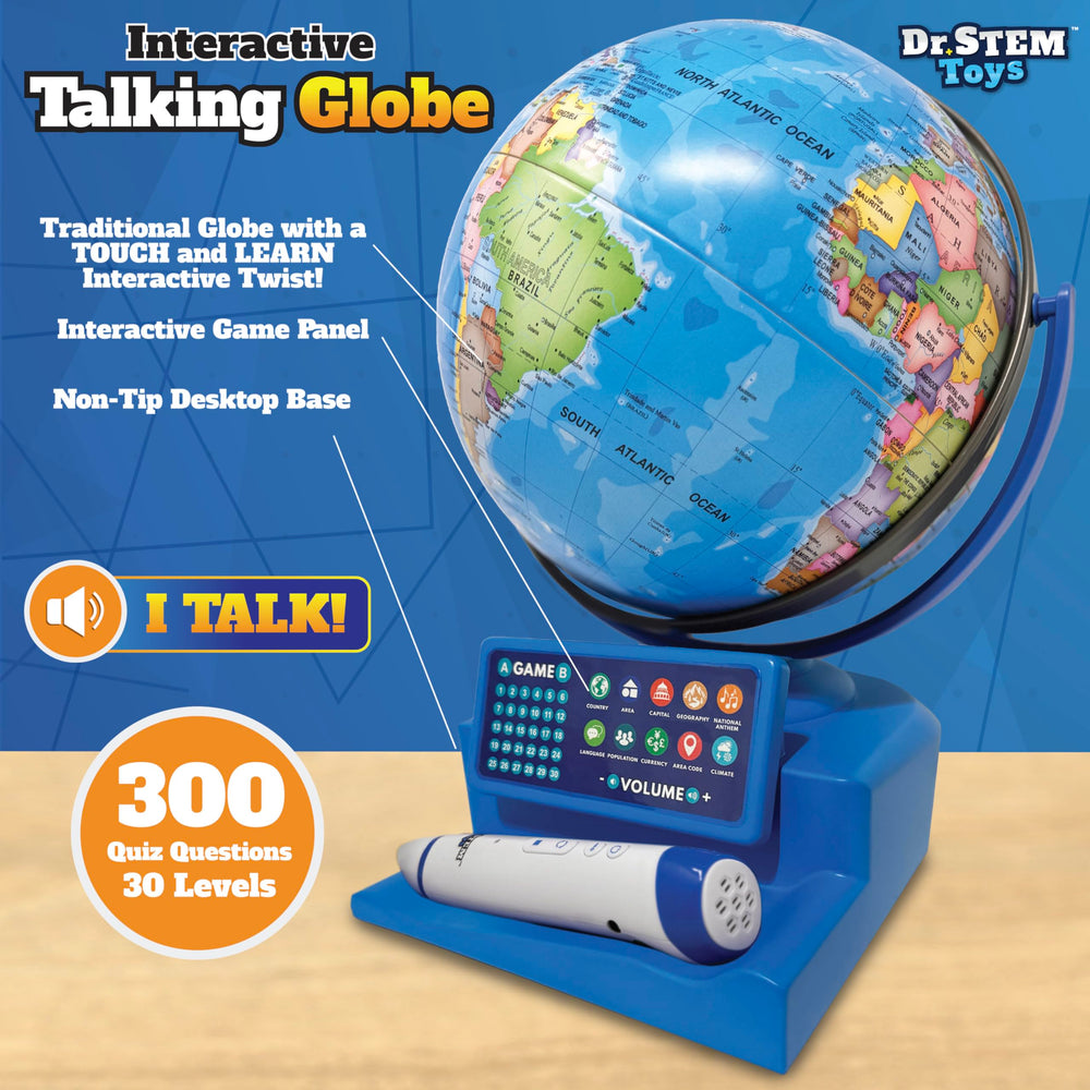 Dr. STEM Toys country facts read aloud to boost recall and listening.