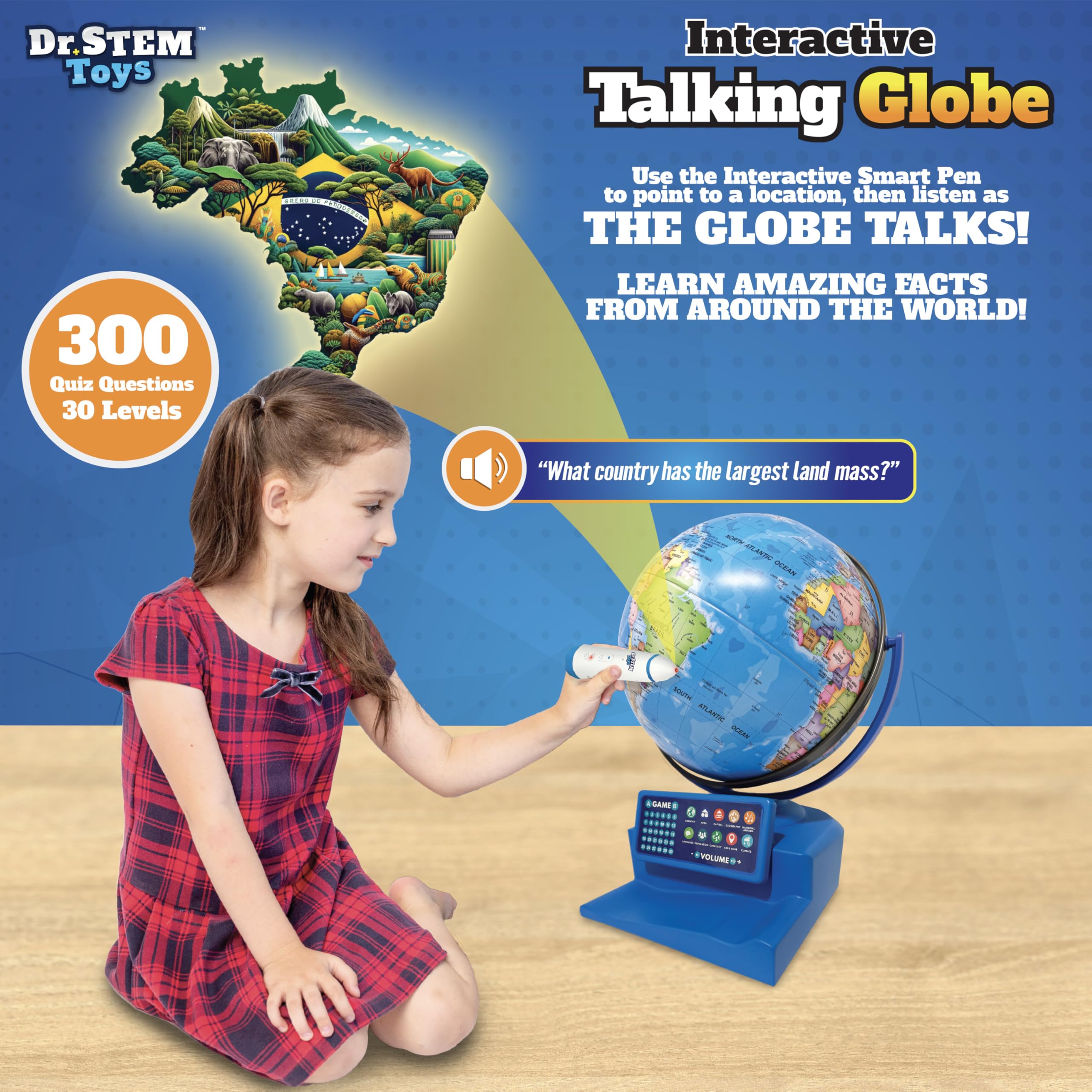 Dr. STEM Toys music and spoken prompts enhance learning sessions.