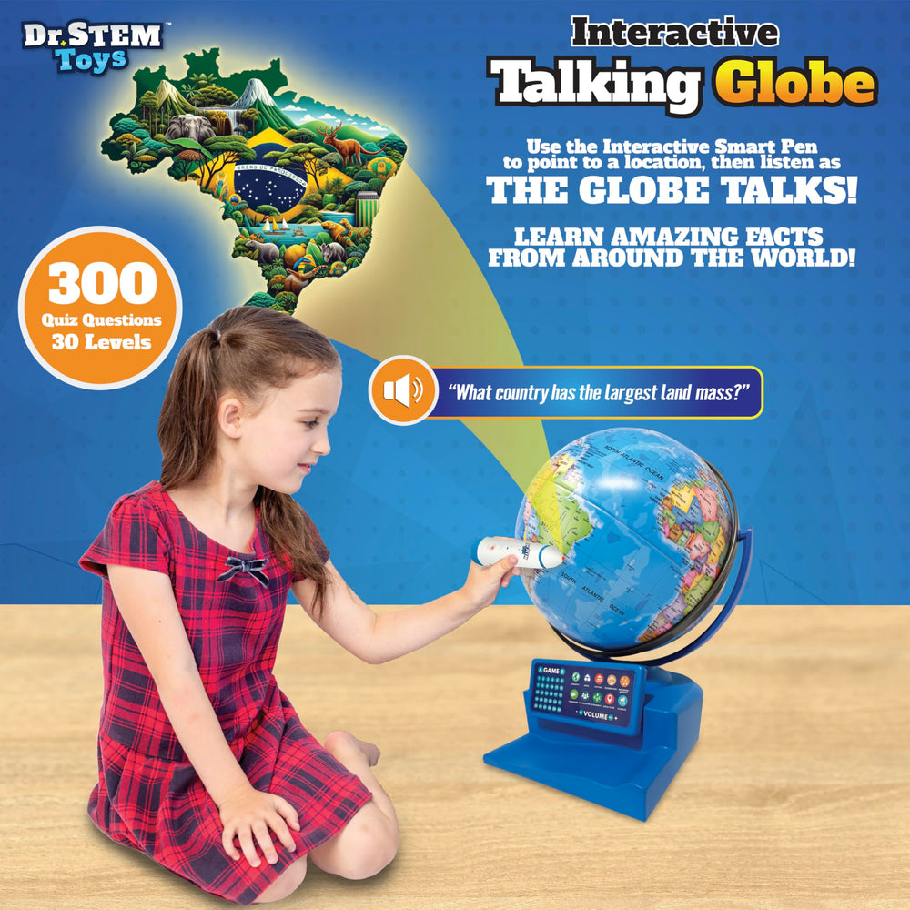 Dr. STEM Toys music and spoken prompts enhance learning sessions.