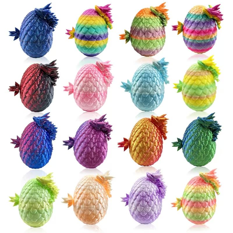 Dragon Eggs 3D-printed with open dragon inside for imaginative play and collection.