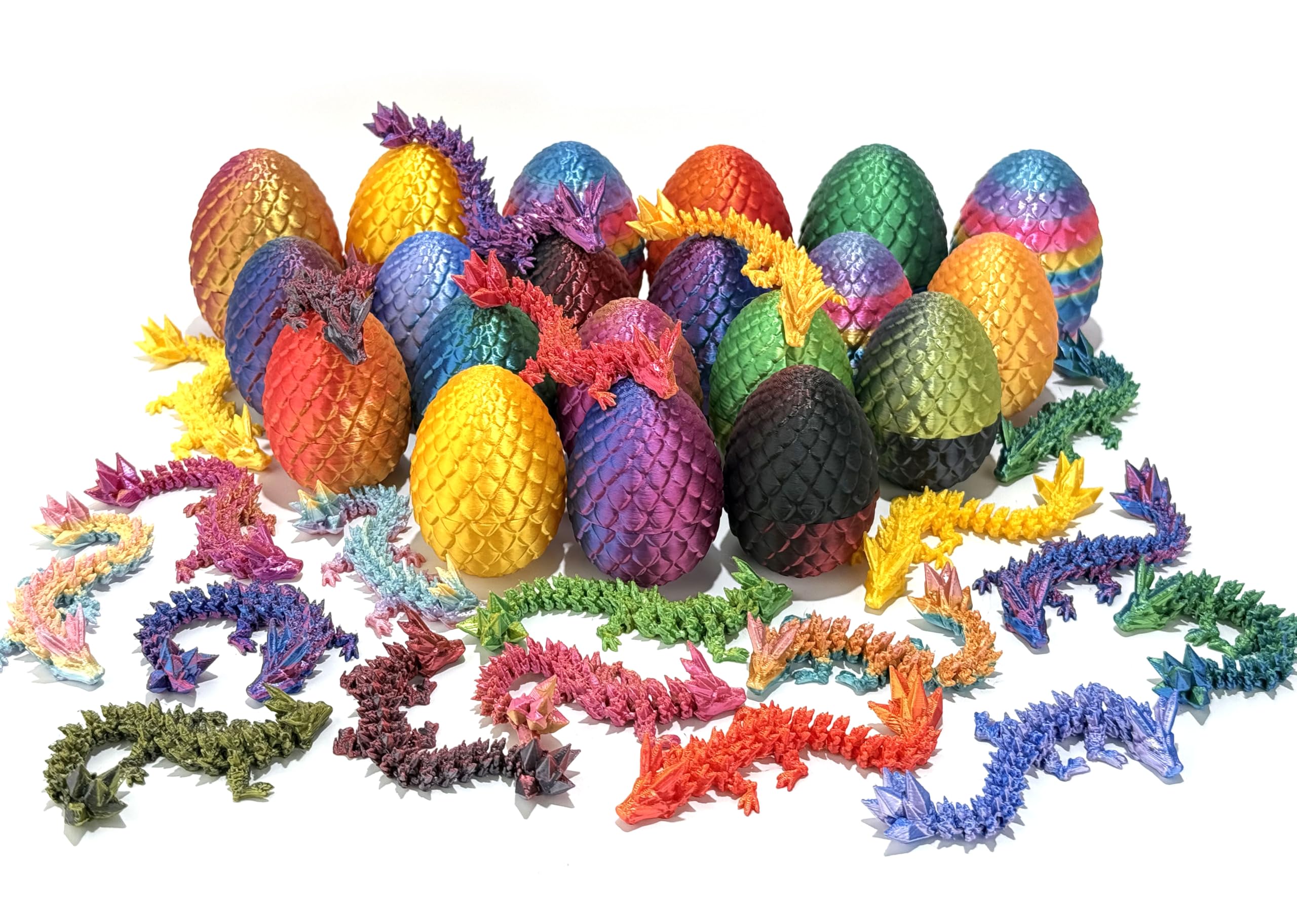 Dragon Eggs Mystery Pack with dragon inside, vibrant colors for tactile play and display.