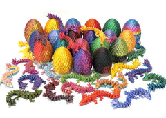 Dragon Eggs Mystery Pack with dragon inside, vibrant colors for tactile play and display.