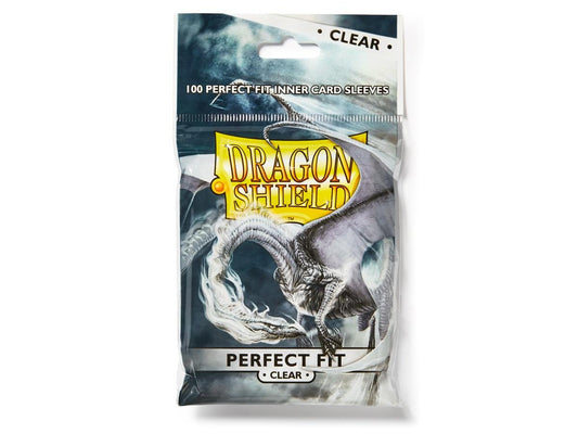Dragon Shield 100 standard size clear sleeves back view, archival-safe PVC-free design.