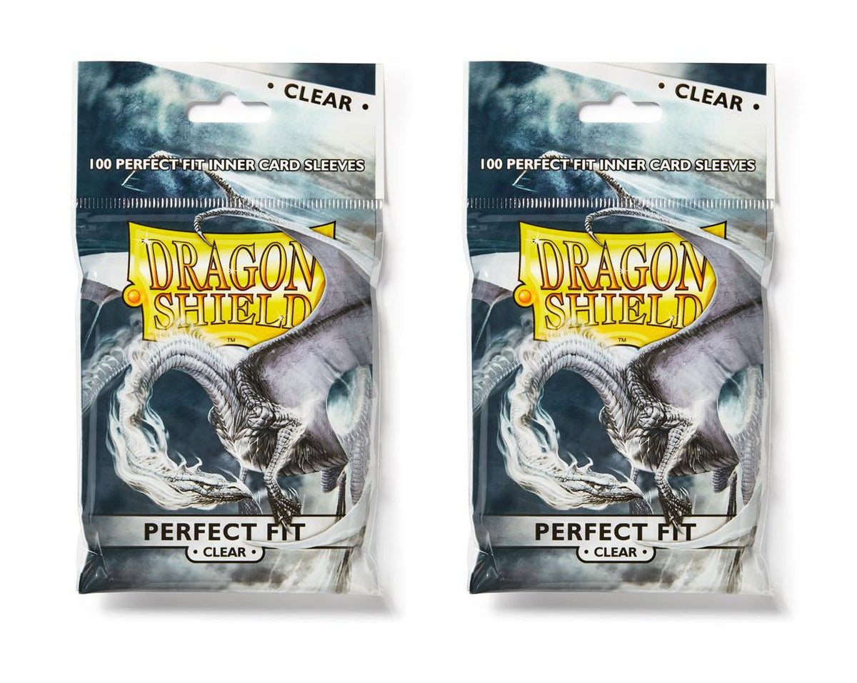 Dragon Shield 100 standard size clear sleeves front view, unobtrusive protection.