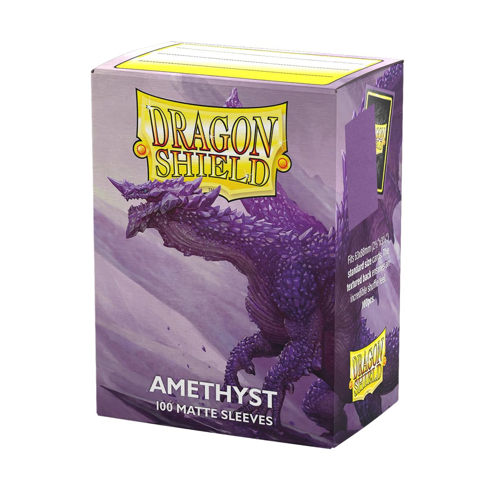 Dragon Shield amethyst standard-size sleeves front view, durable protection.