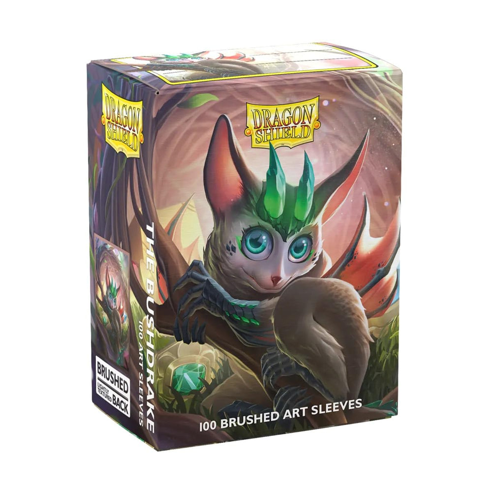 Dragon Shield Bushdrake brushed art sleeve front view with durable card protection.