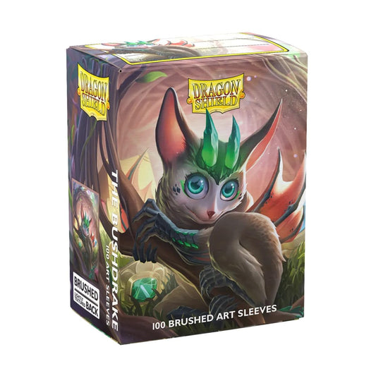 Dragon Shield Bushdrake brushed art sleeve front view with durable card protection.