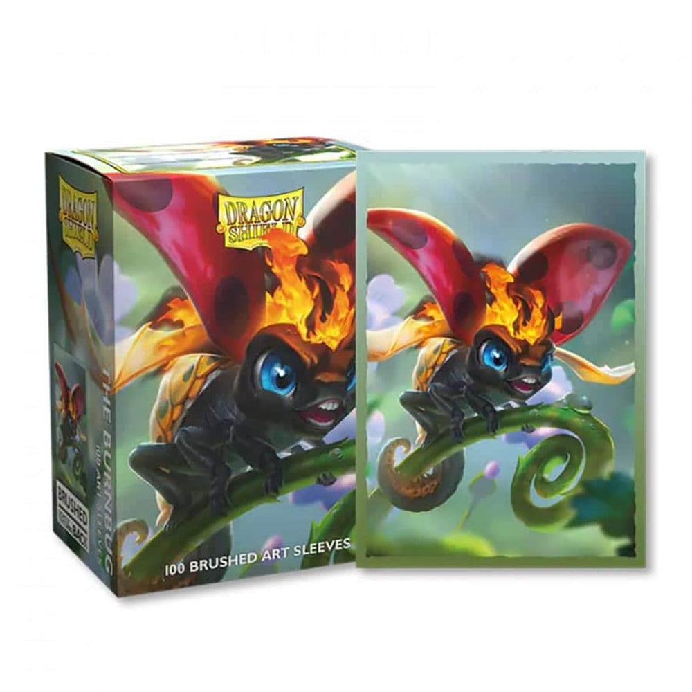 Dragon Shield Brushed Art Sleeves with Spirit Animals Burnbug design offering reliable card protection