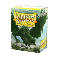 Dragon Shield Classic sleeves front view in green with sturdy edge protection.