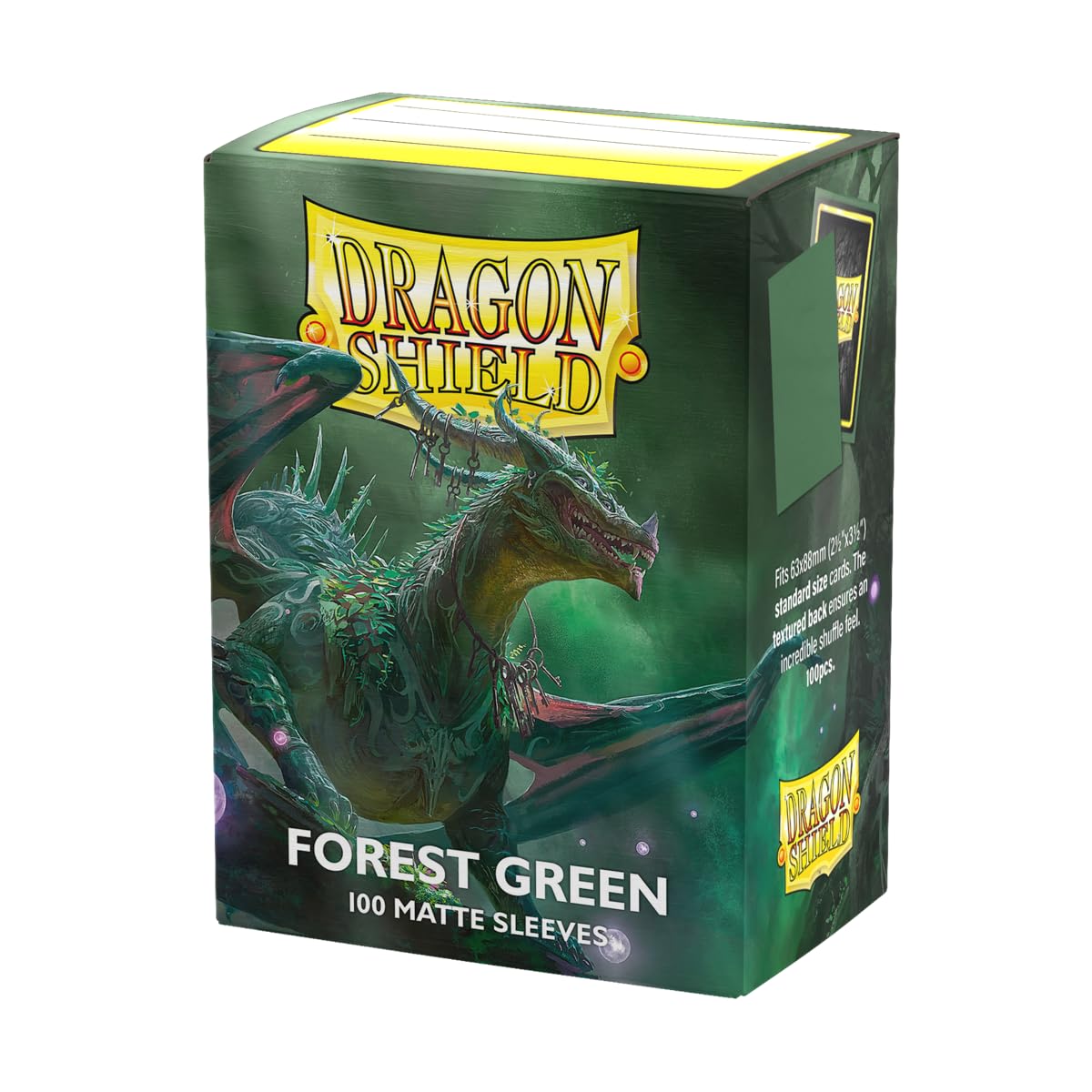 Dragon Shield forest green matte sleeves front view showing durable card protection