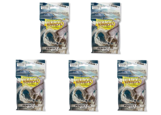 Dragon Shield Inner Sleeve Clear closeup highlights 40 μm thickness for durable protection.