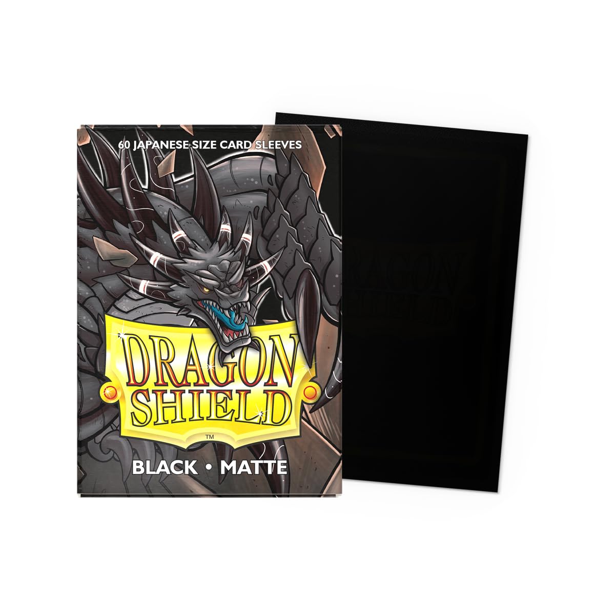 Dragon Shield Japanese Size Matte Sleeves back view, opaque back protects while maintaining smooth handling.