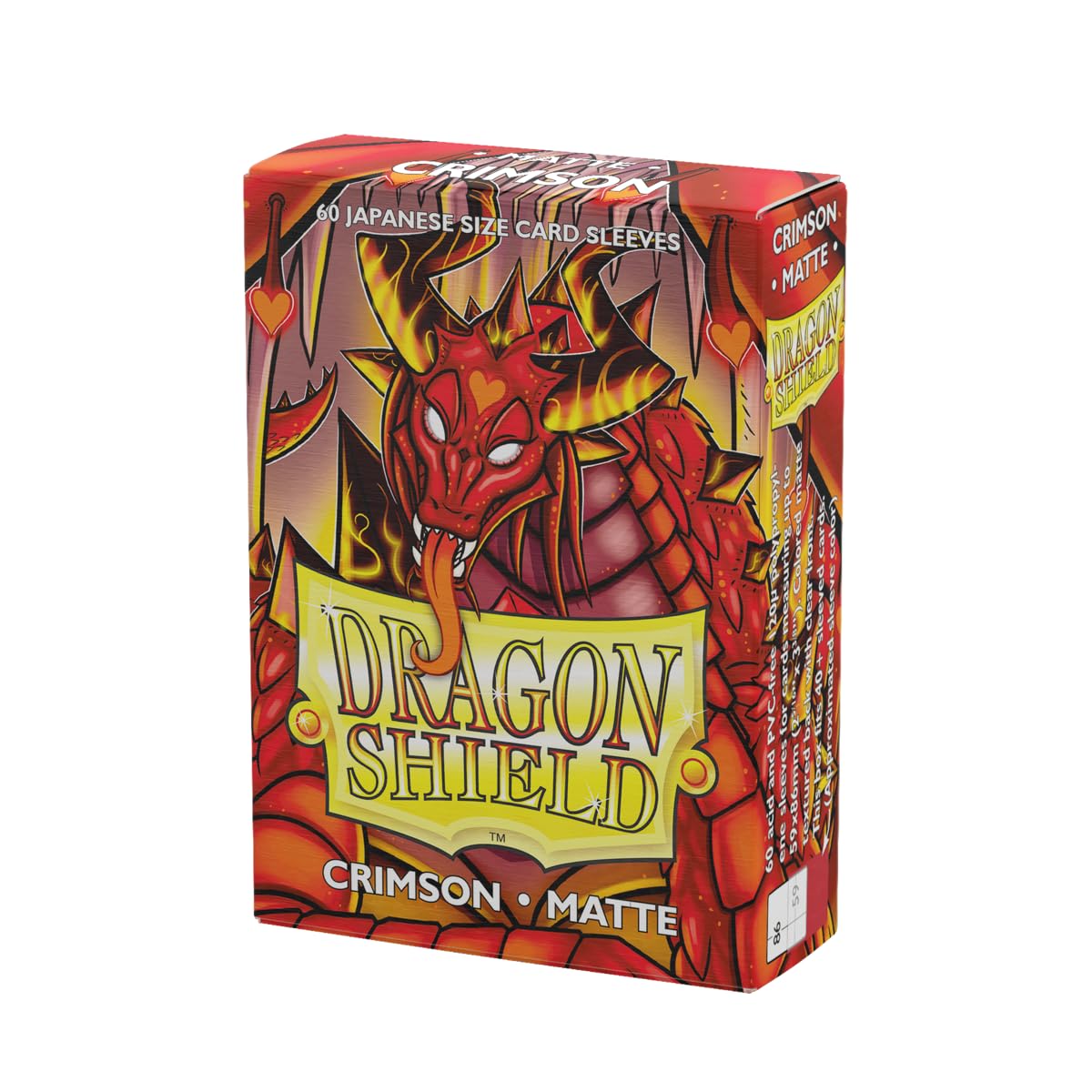 Dragon Shield Japanese Size sleeves front view showing a secure fit for 59x86 mm cards.
