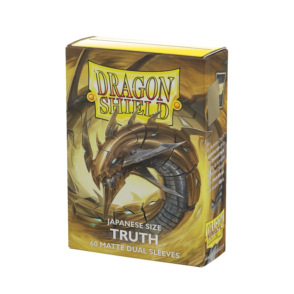 Dragon Shield Matte Dual Japanese Size sleeves in packaging highlight durable, shielded card protection.
