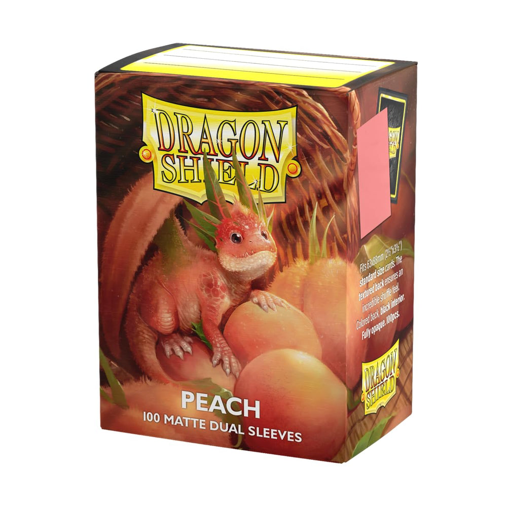 Dragon Shield Matte Dual Peach Front view for smooth handling during play