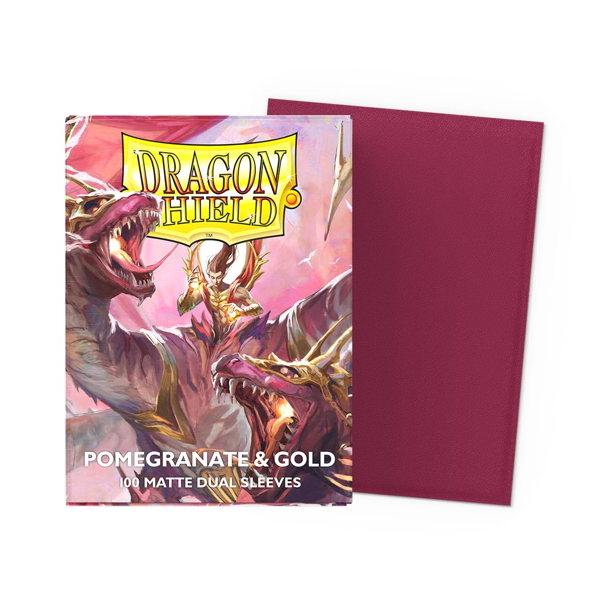 Dragon Shield matte dual sleeves showing textured matte back for controlled shuffling