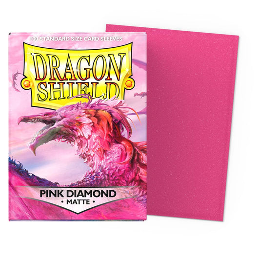Dragon Shield matte sleeves standard back showing Pink Diamond design for a stylish look and protection.