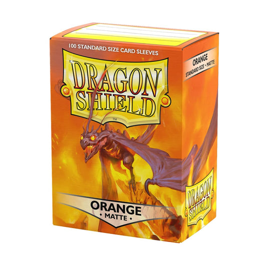 Dragon Shield standard matte sleeves orange packaging for durable card protection