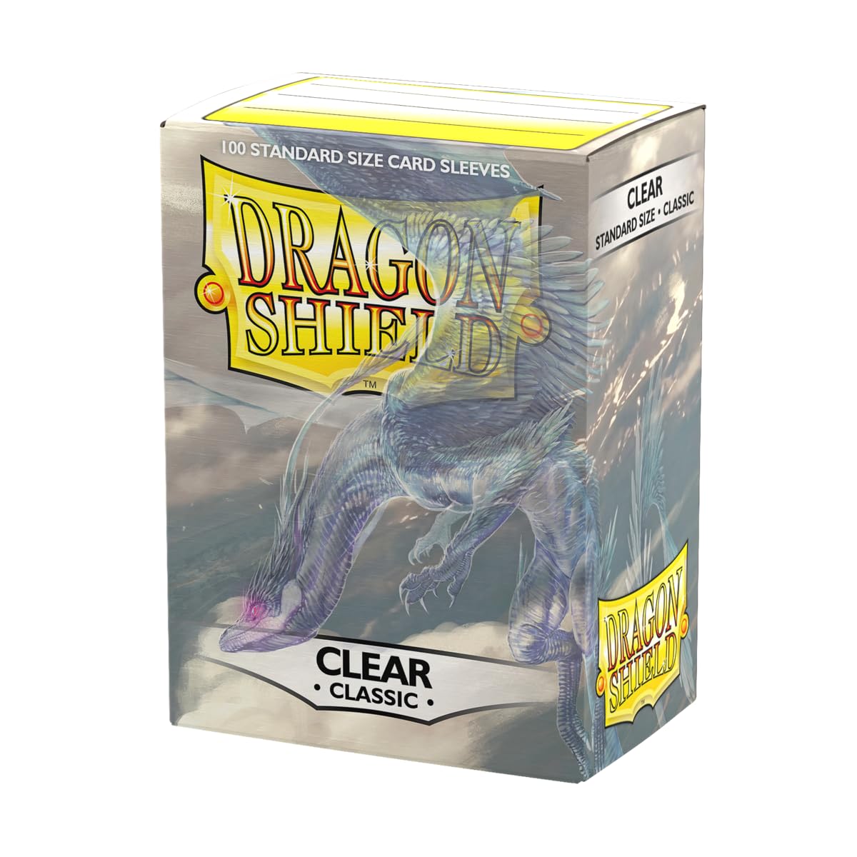 Dragon Shield standard-size classic sleeve, clear front protects artwork during play.