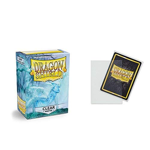 Dragon Shield front view of matte sleeves highlighting precise fit for common TCGs.