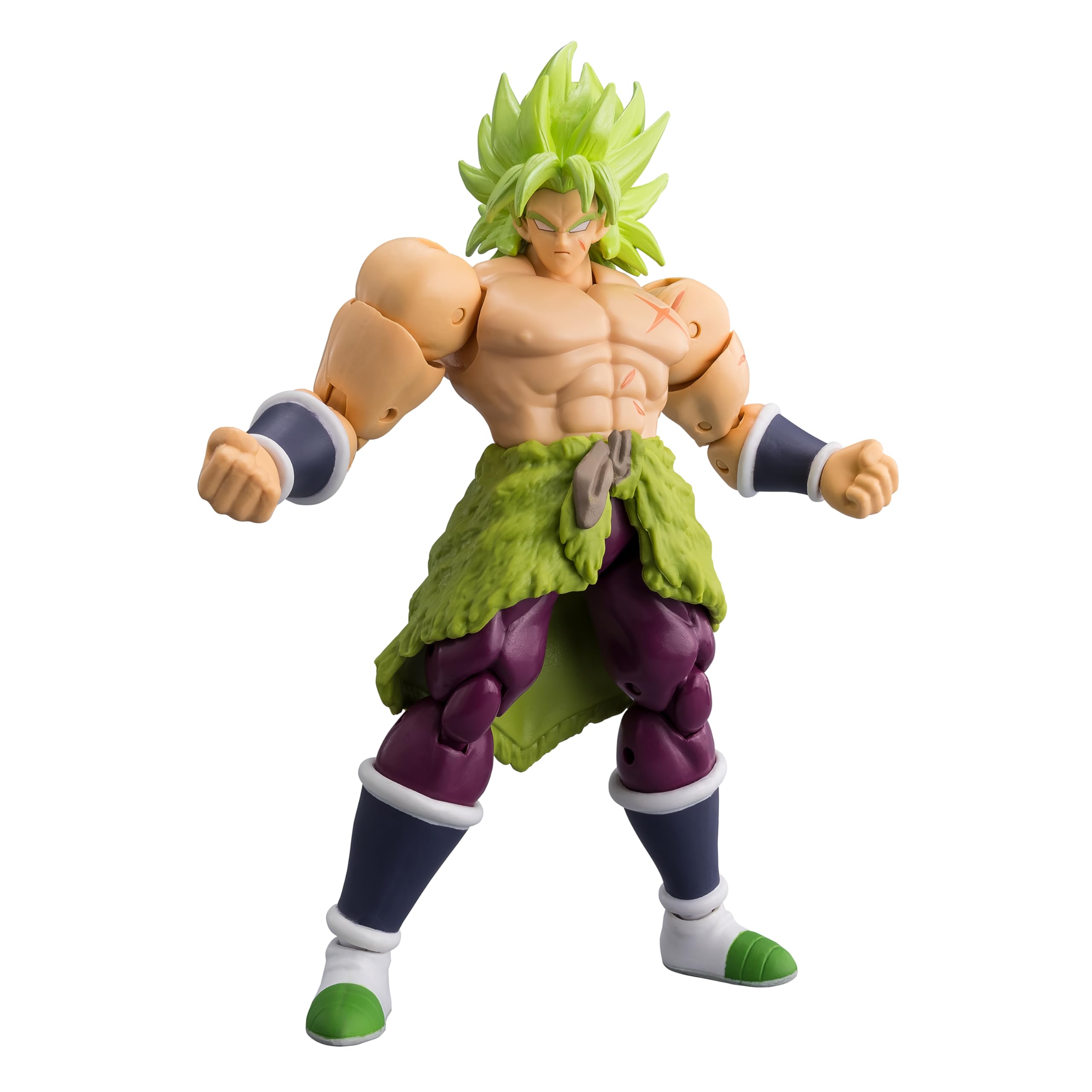 Dragon Stars Series Broly figure articulation showcase at joints.