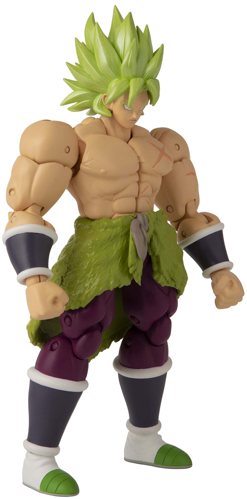 Dragon Stars Series Broly figure in action pose ready for battles.