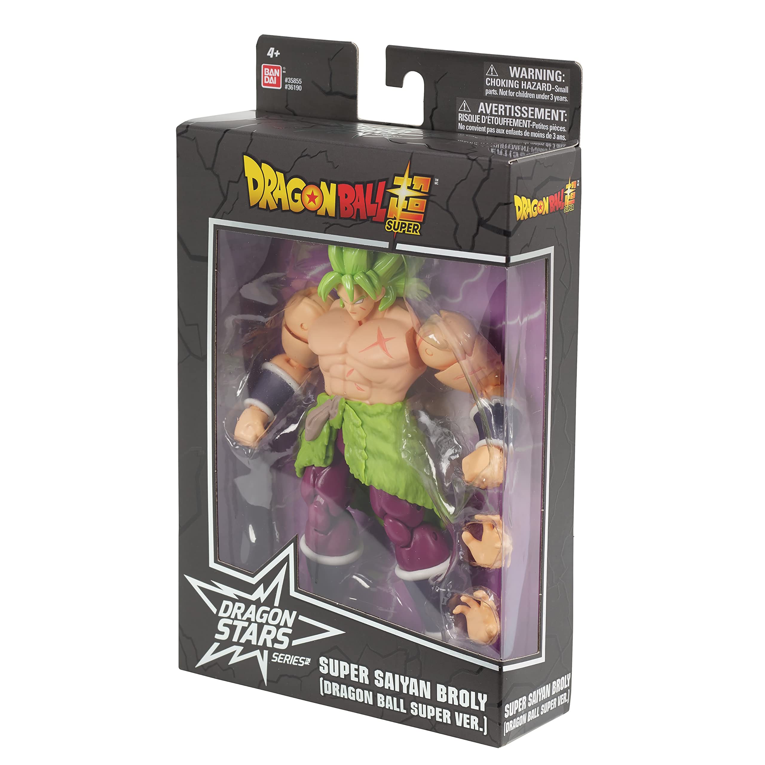 Dragon Stars Series Broly figure standing with dynamic balance pose.