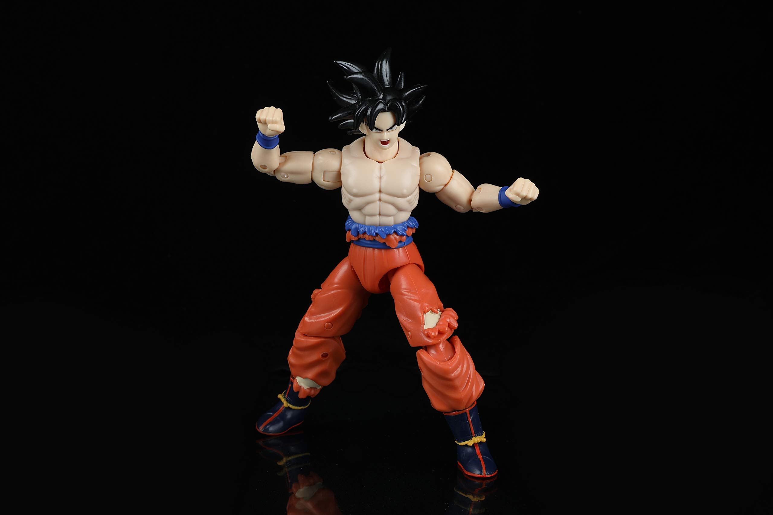 Dragon Stars Instinct Goku arm articulation for action poses.