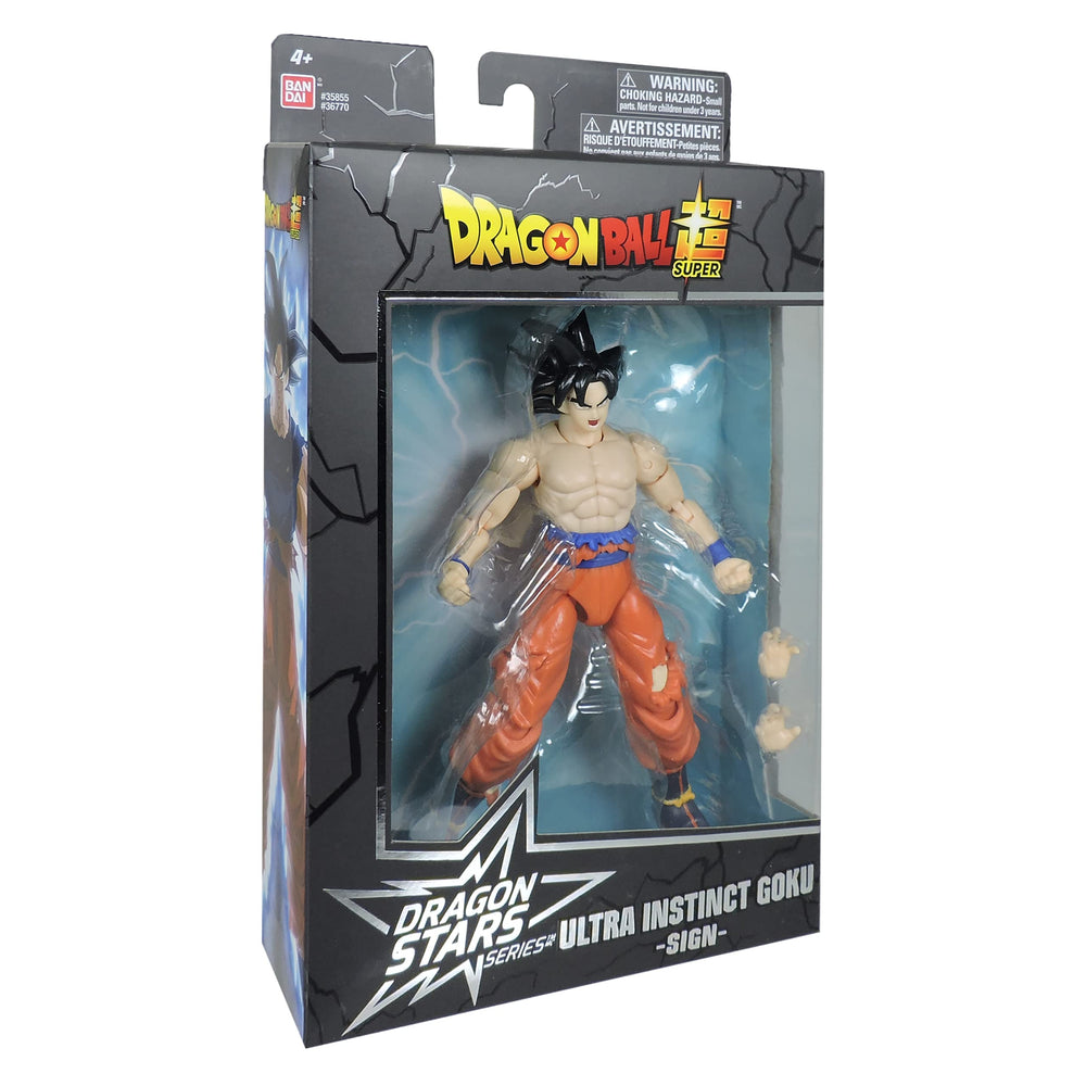 Dragon Stars Instinct Goku figure shows multiple poses.