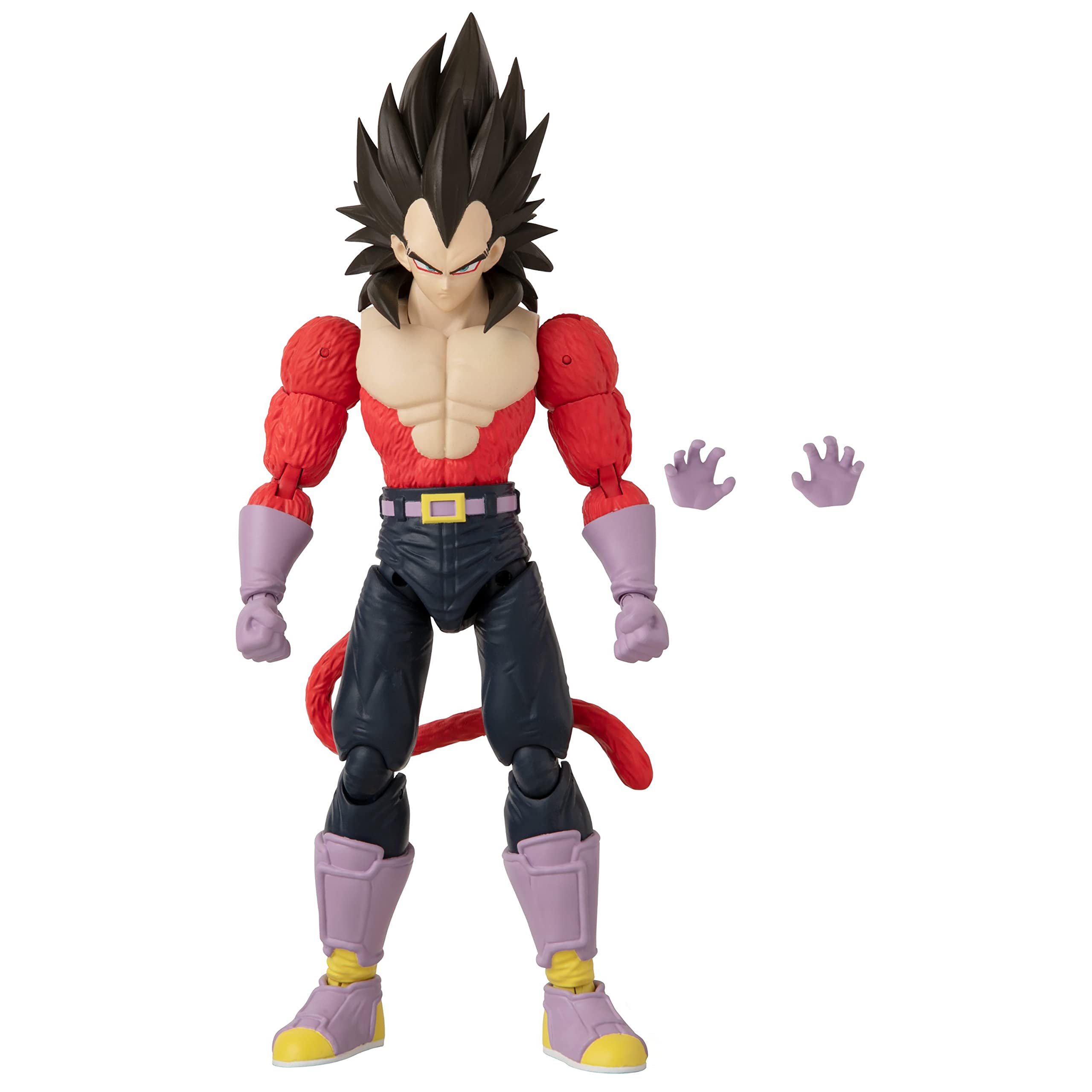 Dragon Stars Series Super Saiyan 4 Vegeta energy pose ready for action displays.