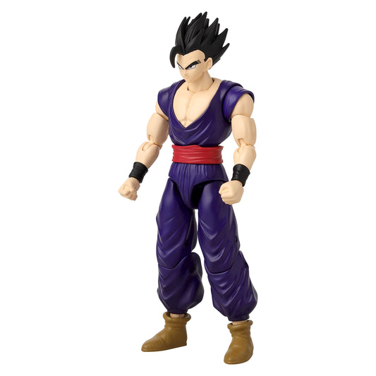 Dragon Stars Ultimate Gohan 6.5-inch articulation highlights for dynamic poses.