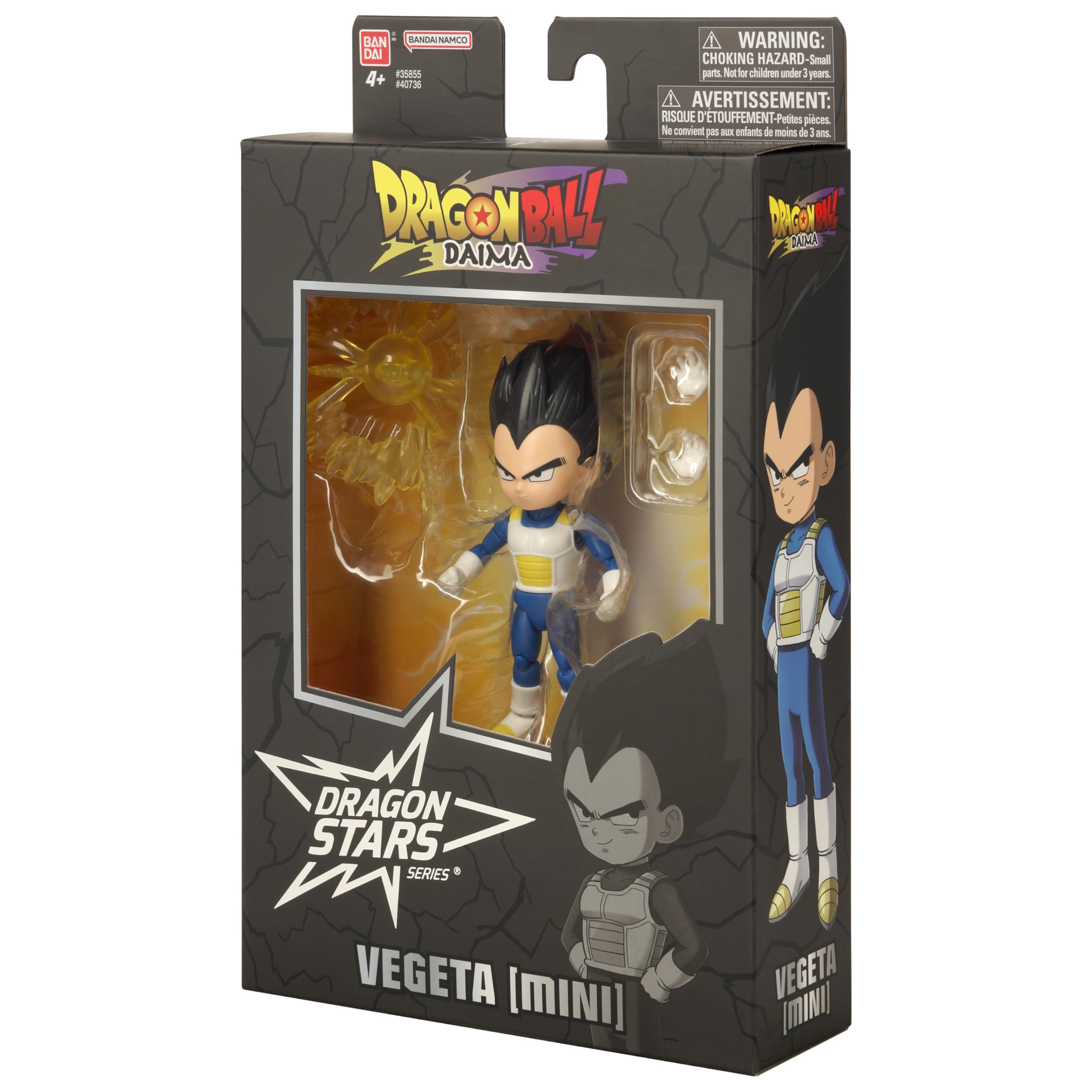 Dragon Stars Vegeta mini close-up eyes reveal vivid sculpt details