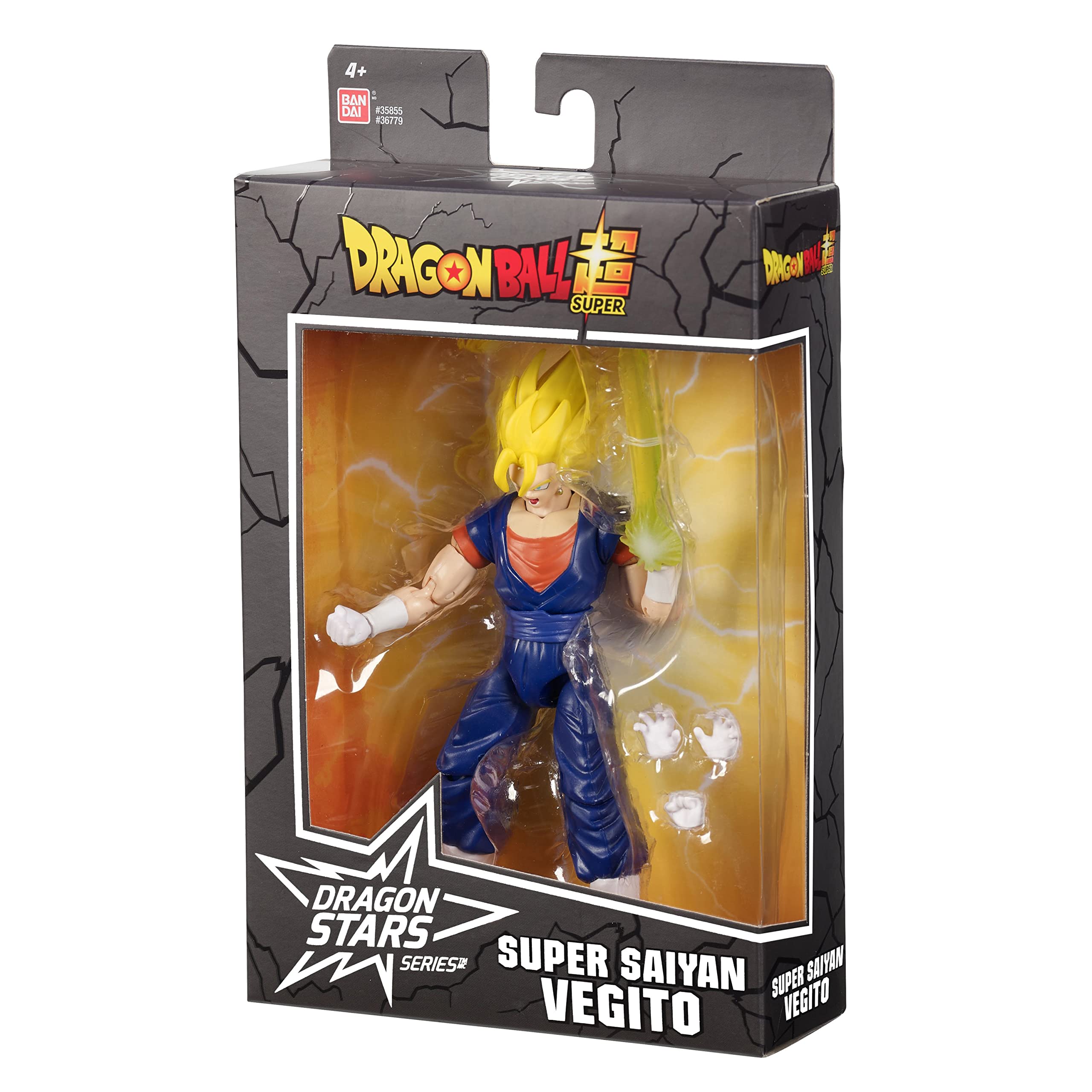 Dragon Stars Vegito 6.5-inch display-ready figure on a shelf.