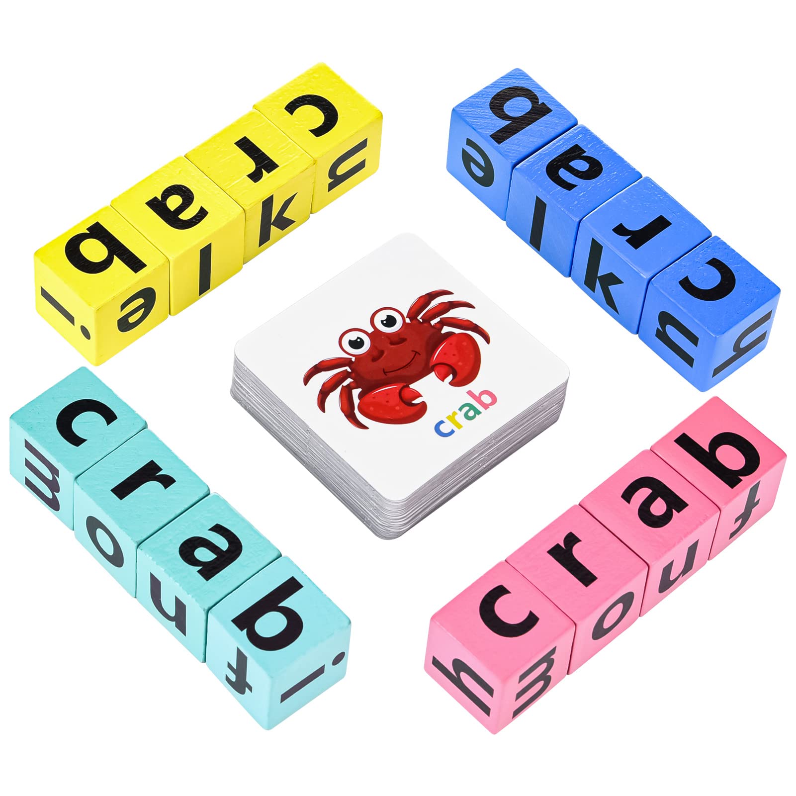 DragonflyDreams wooden alphabet blocks provide tactile letters for early literacy.
