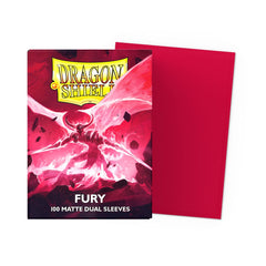 Dragon Shield Fury matte dual sleeve close-up reveals smooth shuffle feel.