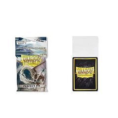 Dragon Shield packaging display with 100 sleeves per pack for standard-size cards.