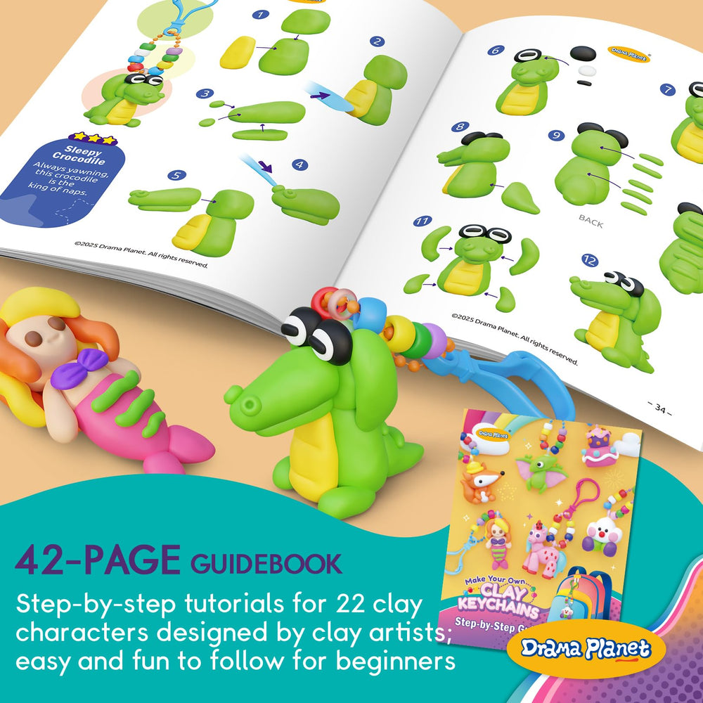 Drama Planet Colorful clay charms on backpacks: decorate and share with friends