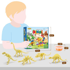 Drama Planet Dinosaur Air Dry Clay Kit dries into lasting display models