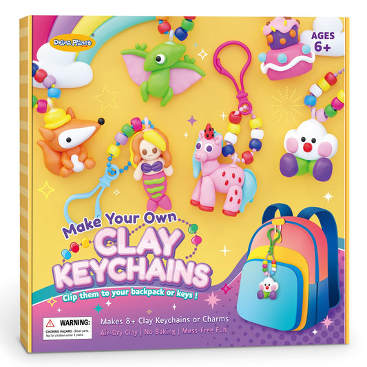 Drama Planet Make Your Own Clay Keychains Kit: kid-friendly creativity in every charm