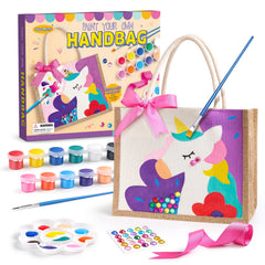 Drama Planet handbag front, vibrant paints spark creative expression.