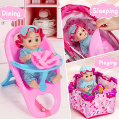 DRAMATION stroller with soft handles and large wheels supports indoor and outdoor play.