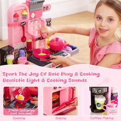 DRAMATION pink kids kitchen oven knobs for realistic control during play