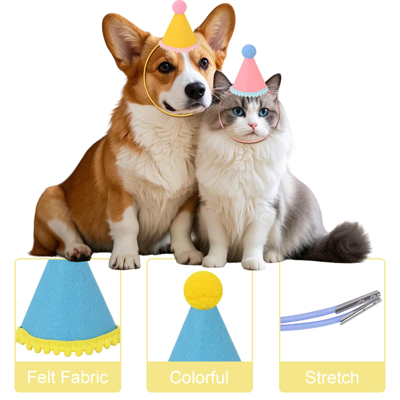 DRANSMIC colorful doll and pet party accessory enhances outfits and photos.